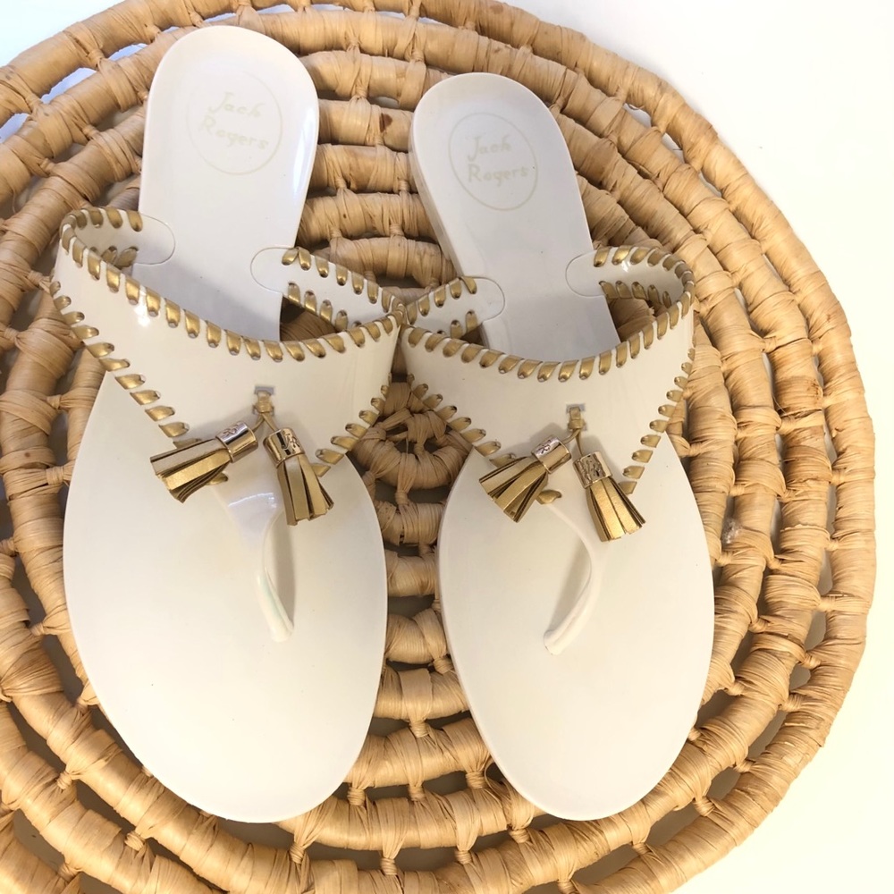 Jack Rogers Alana Jelly Tassel Flip Flop Sandals